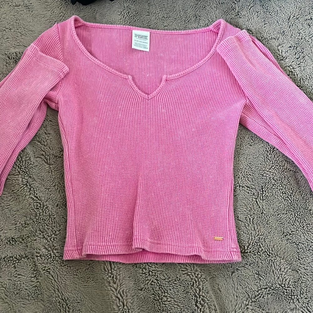 Victorias secret pink long sleeve top. size xs